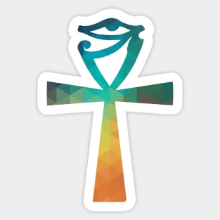 Rainbow egyptian symbol of wisdom Sticker